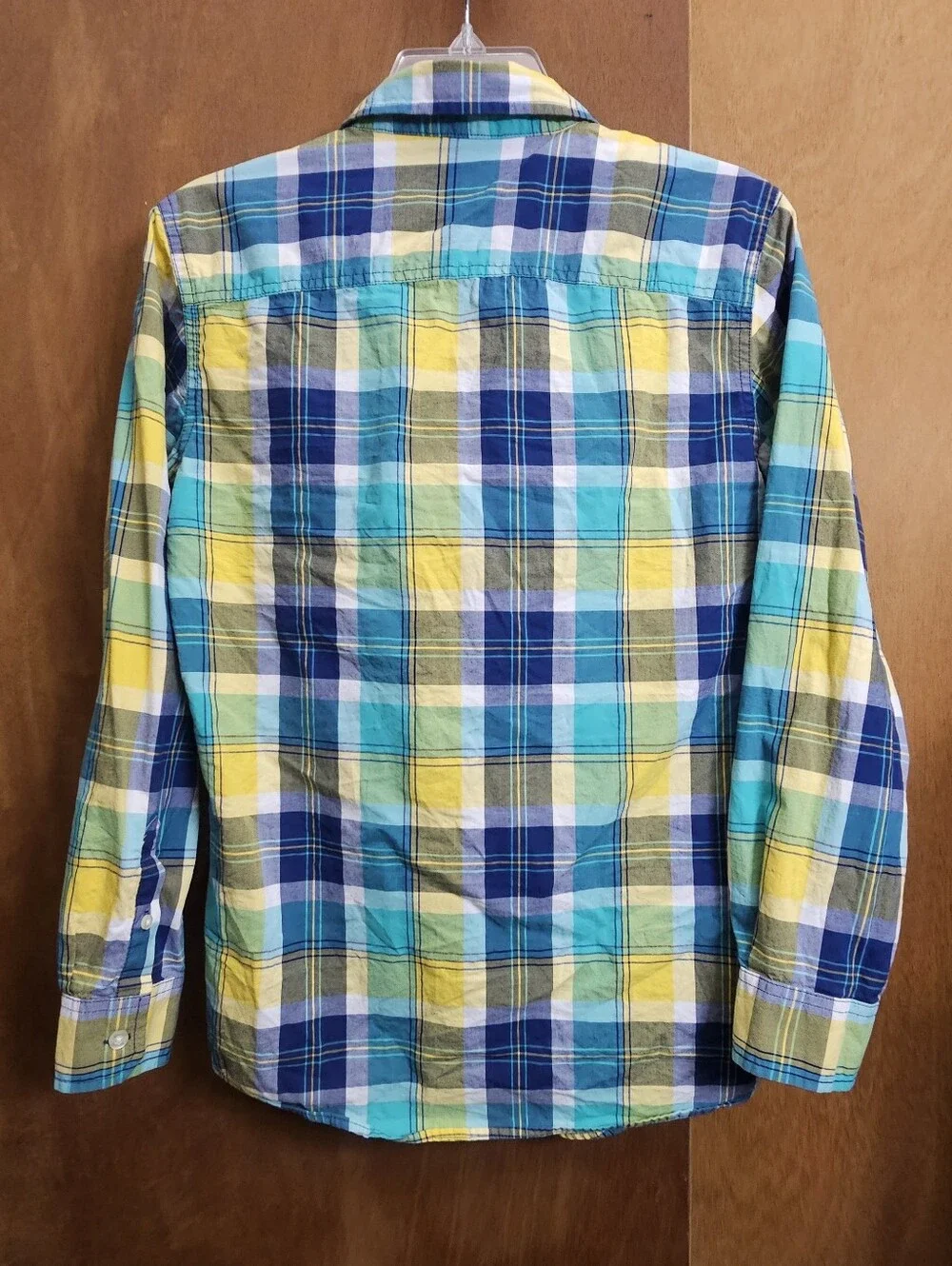 GAP KIDS big boys 16 XXL plaid long sleeve buttoned shirt boy youth regular top